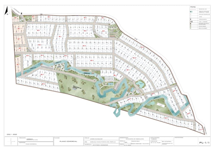 Plano de loteo Verdeza